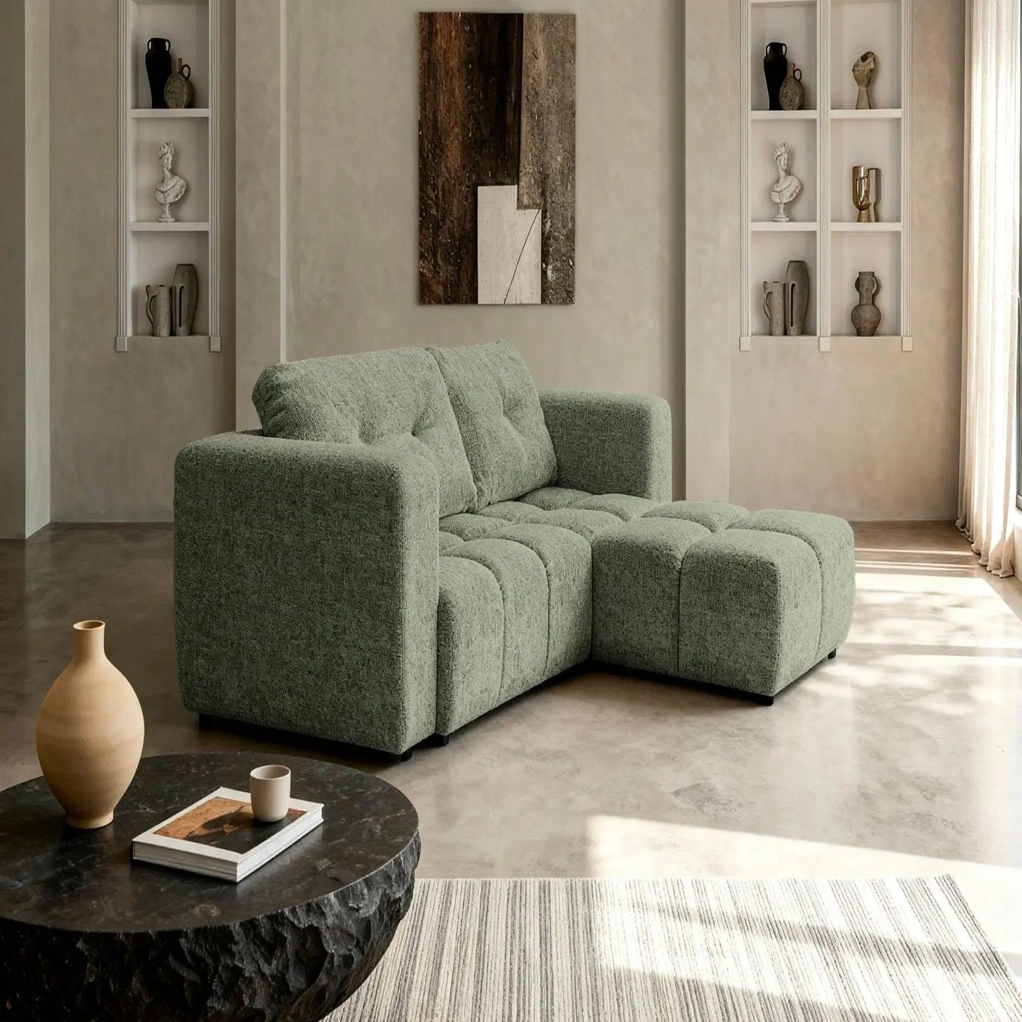 Voir la diapositive 6 : CASANOVA PARIS Romy 3 places - canapé d'angle convertible tissu chenille 3 places