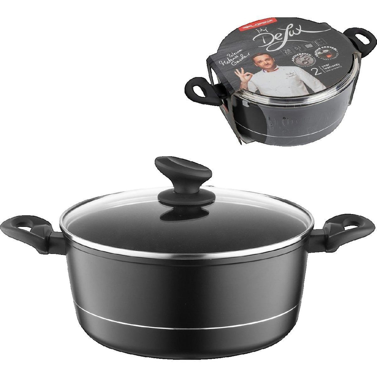 CUISINER DELUX Casserole Florina Delux 6,5 litres diamètre 28 cm