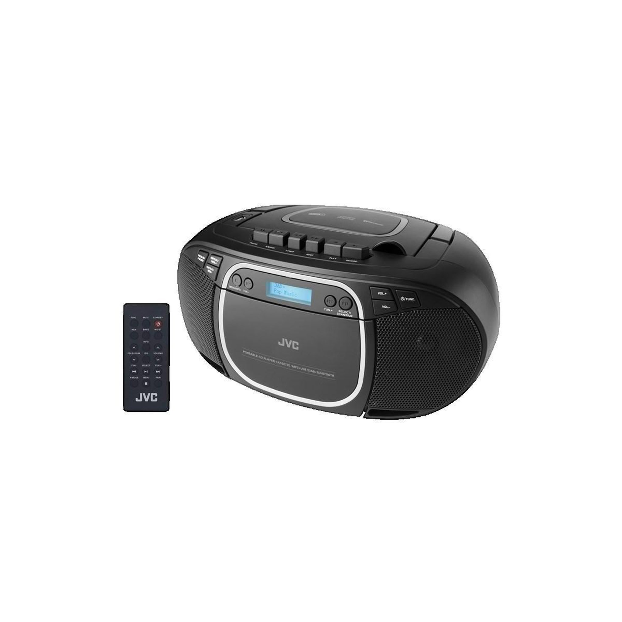 Voir la diapositive 2 : JVC Lecteur CD portable JVC RC-E561B-DAB avec radio numérique DAB+