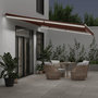 Voir la diapositive 3 : VIDAXL Auvent manuel retractable avec LED marron 600x300 cm