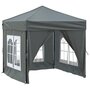 Voir la diapositive 2 : VIDAXL Tente de reception pliable avec parois Anthracite 2x2 m