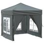 Voir la diapositive 2 : VIDAXL Tente de reception pliable avec parois Anthracite 2x2 m