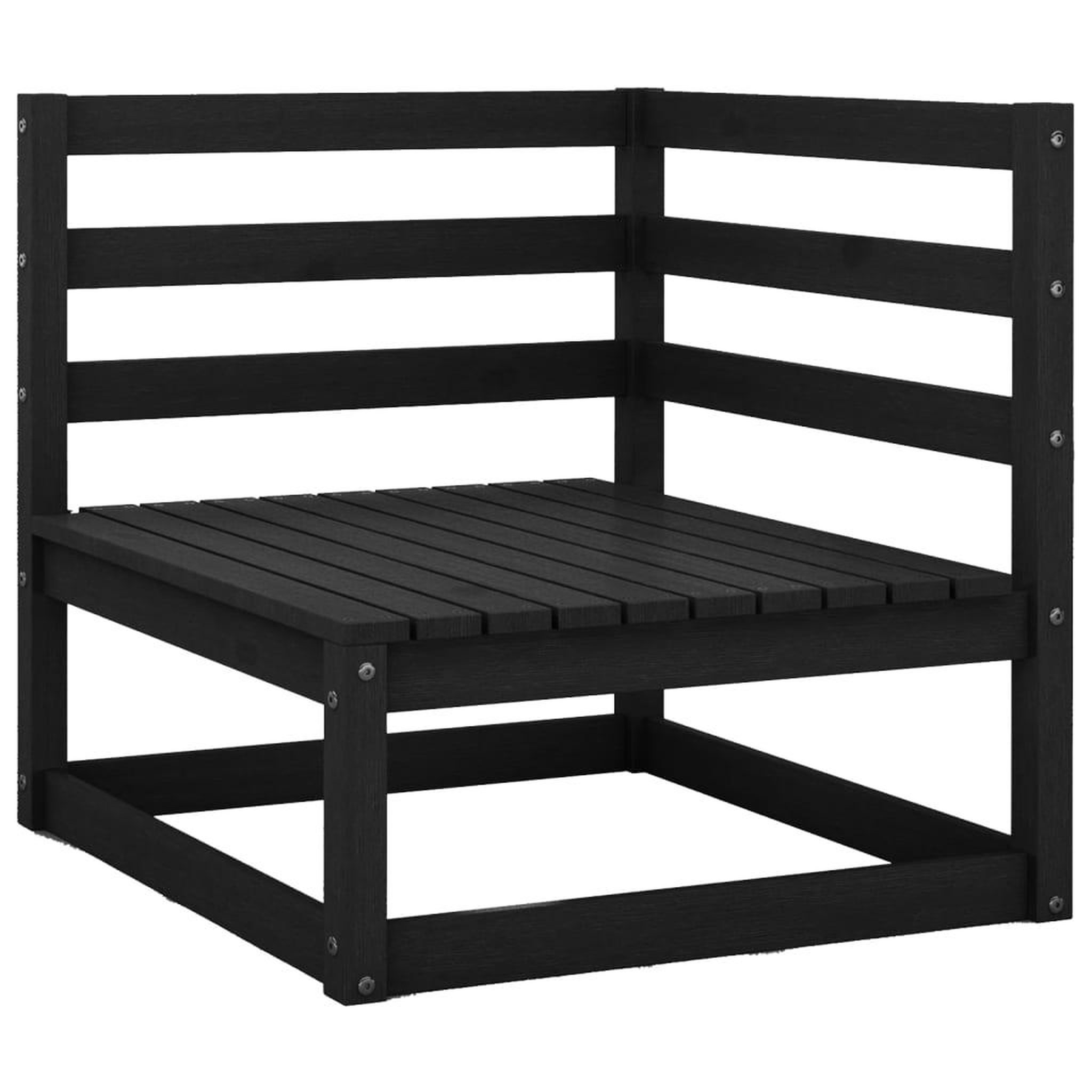 Voir la diapositive 2 : VIDAXL Canape d'angle de jardin coussins anthracite Bois de pin massif