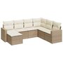 Voir la diapositive 2 : VIDAXL Salon de jardin avec coussins 7 pcs beige resine tressee