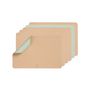 Voir la diapositive 6 : BJORN Set de table rectangulaire réversible - 6 pièces - Cuir recyclé rose pâle et vert pâle