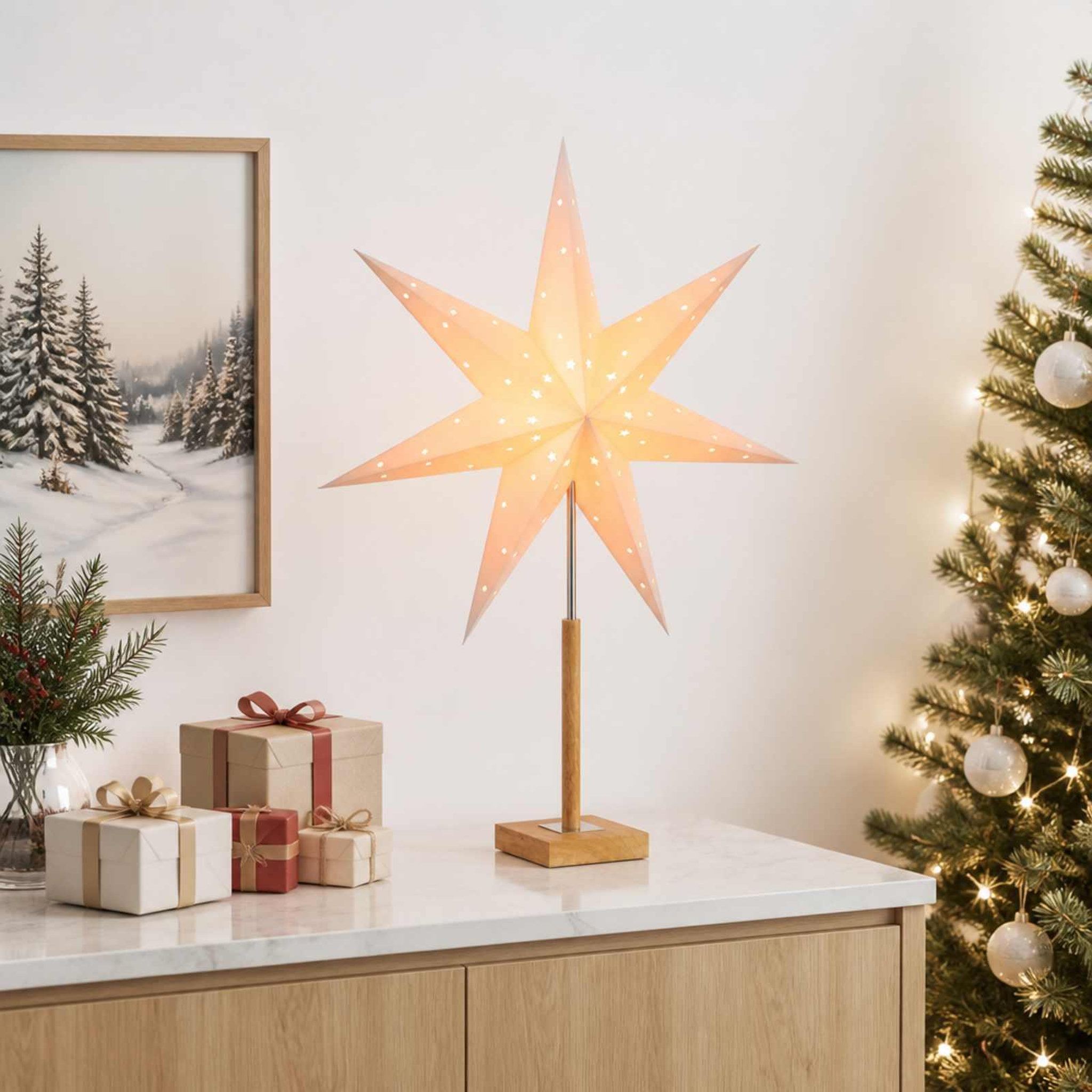 Voir la diapositive 2 : VIDAXL Eclairage de Noël RAAHE Blanc chaud 55 x 15 x 70 cm