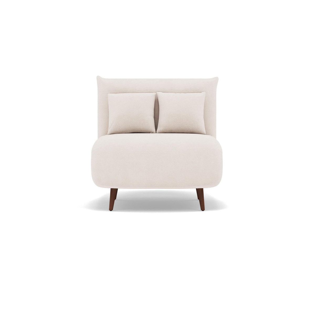 BEST MOBILIER Lumi - banquette convertible clic-clac 1 place en velours côtelé