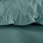 Voir la diapositive 4 : COTE DECO Housse de couette 240x220 FALBALA verte + 2 taies à volants