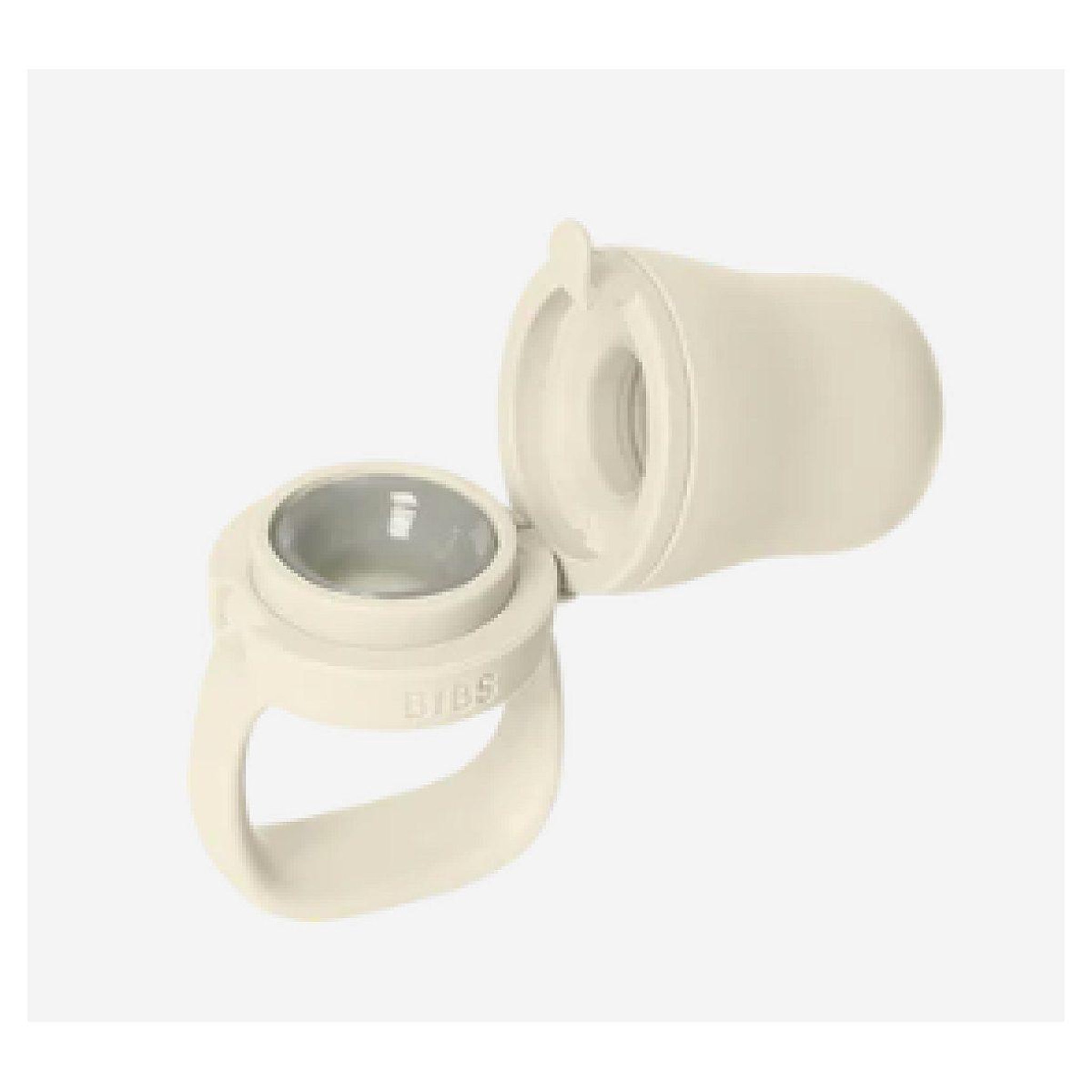 Voir la diapositive 4 : BIBS Grignoteuse pour bebe  avec 2 tetines en silicone couleur ivoire