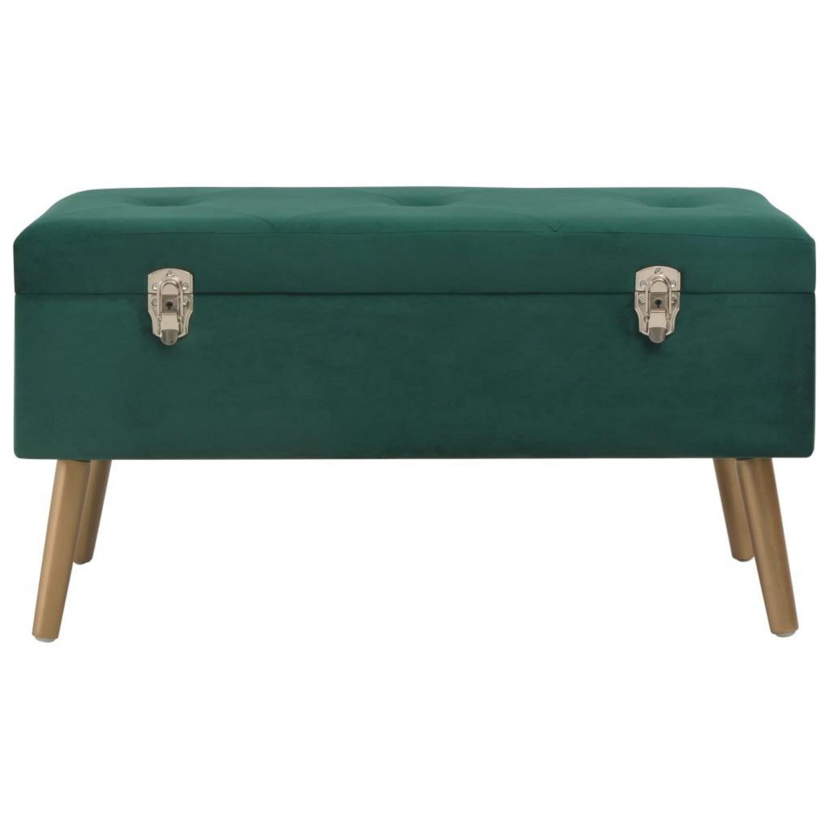 VIDAXL Banc avec compartiment de rangement 80 cm Vert Velours