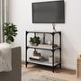 Voir la diapositive 3 : VIDAXL Bibliotheque Sonoma gris 60x33x70,5 cm Bois d'ingenierie acier