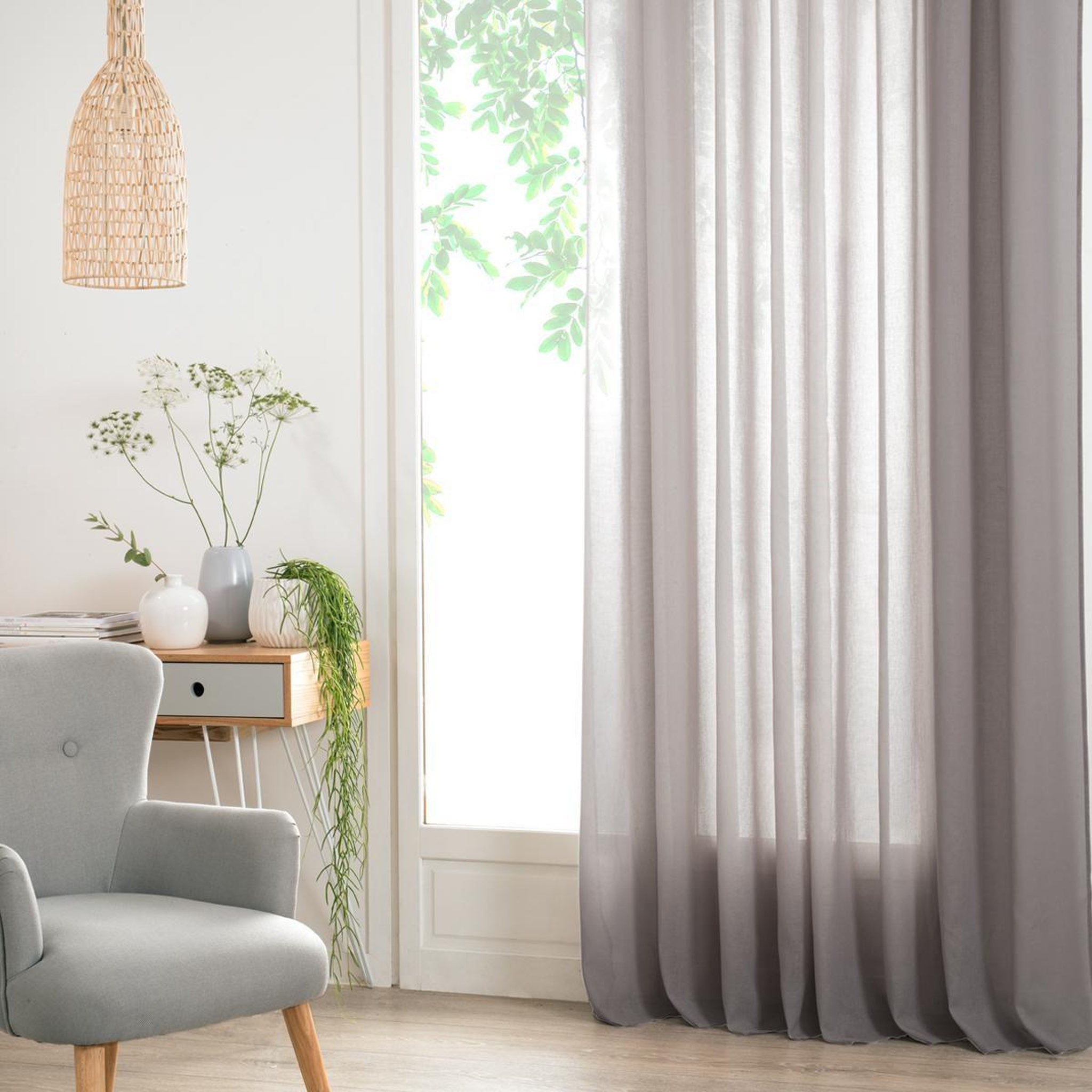 ATMOSPHERA Rideau voilage  ana  140x240cm gris