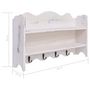 Voir la diapositive 6 : VIDAXL Porte-manteau mural Blanc 50x10x30 cm Bois