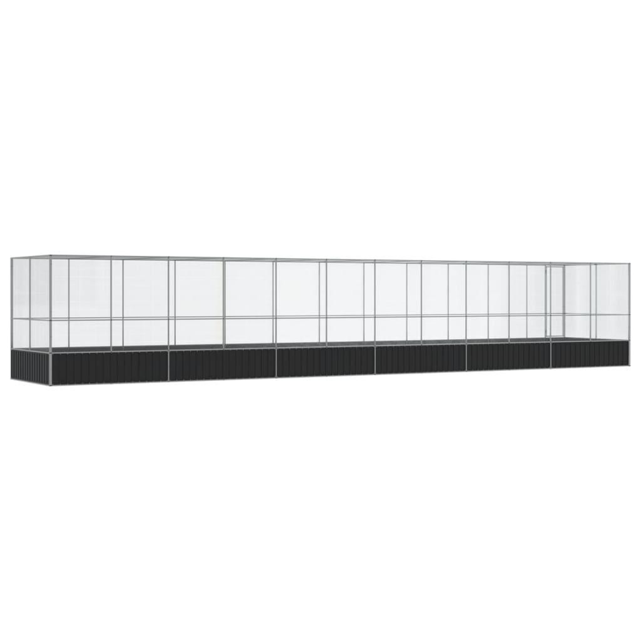 Voir la diapositive 5 : VIDAXL Voliere avec extension argente 1246x207x212 cm acier