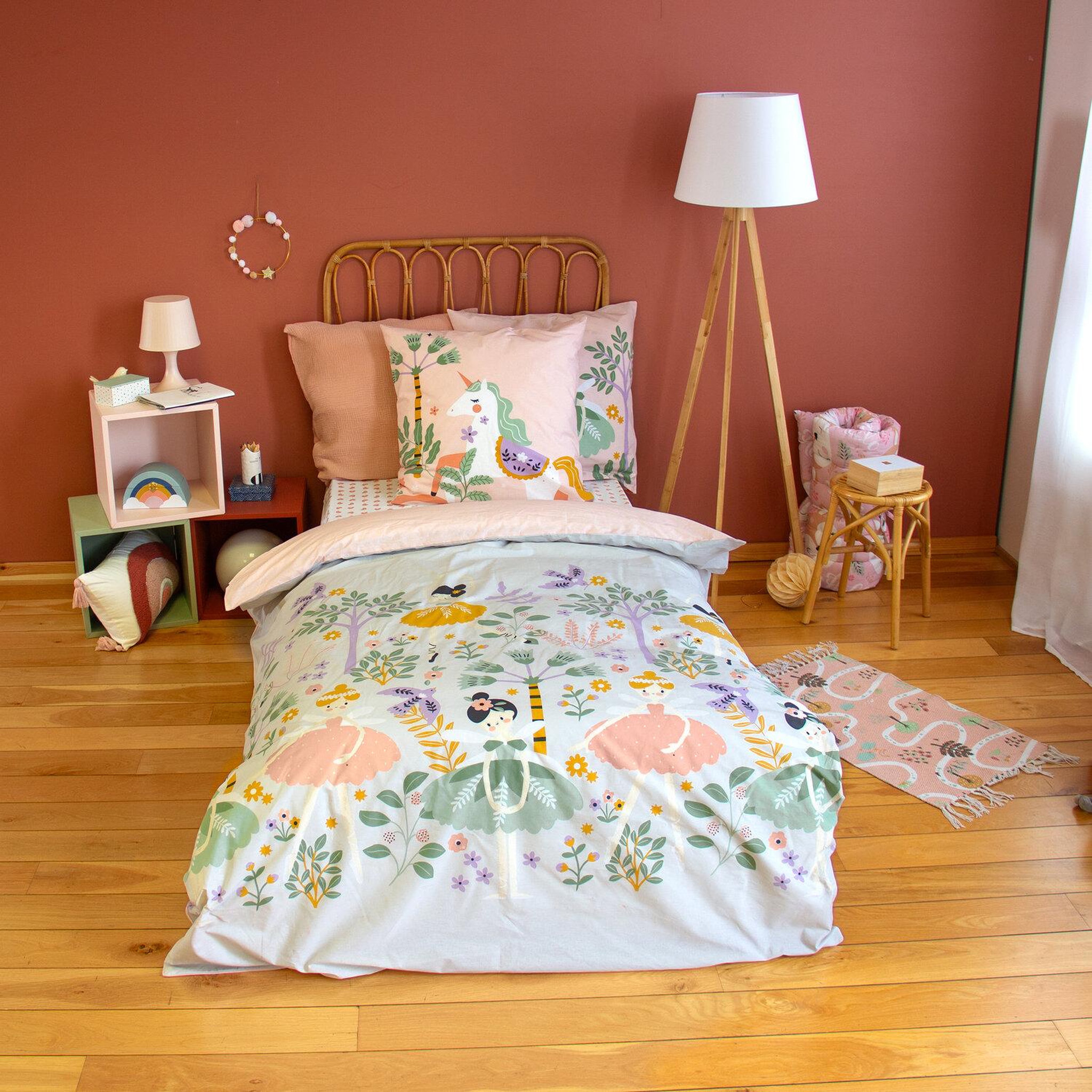 Voir la diapositive 3 : Home collection Parure housse de couette 2pcs 140x200 100% coton 57 fils - licorne
