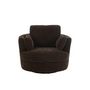 Voir la diapositive 2 : Paris Prix Fauteuil Pivotant  Swiv  109cm Marron Foncé