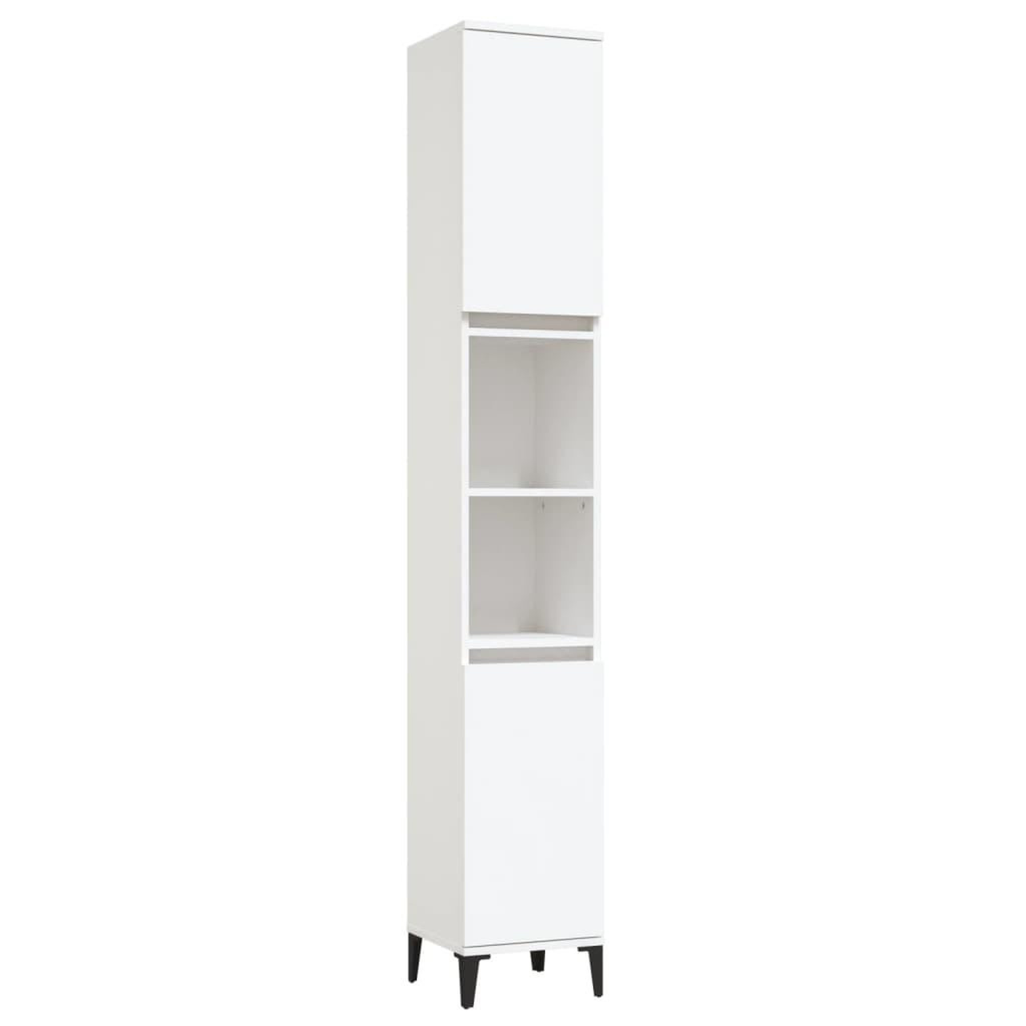 Voir la diapositive 2 : VIDAXL Armoire de salle de bain blanc 30x30x190 cm bois d'ingenierie