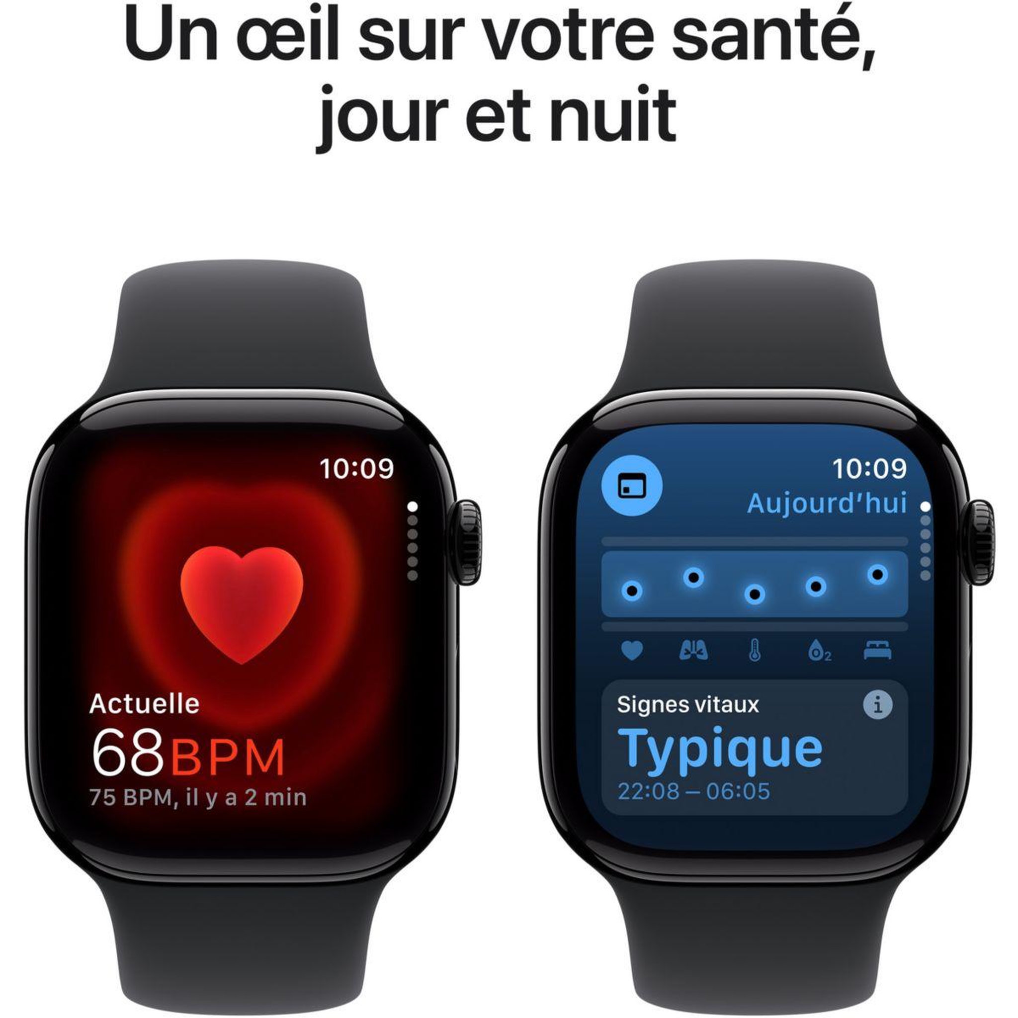 Voir la diapositive 5 : APPLE Montre connectée Serie 10 42mm Alu/Noir S/M Cellular
