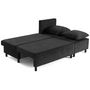 Voir la diapositive 3 : BEST MOBILIER Gloria - canapé d'angle réversible 4 places convertible avec coffre en tissu texturé