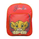 Bagtrotter Sac à dos 31 cm avec poche Disney Le Roi Lion Simba Rouge Bagtrotter