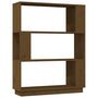 Voir la diapositive 2 : VIDAXL Bibliotheque/Cloison Marron miel 80x25x101 cm Bois massif