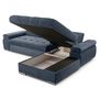 Voir la diapositive 4 : BEST MOBILIER Bianca - canapé d'angle droit 4 places convertible avec coffre en tissu texturé