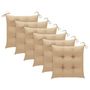Voir la diapositive 4 : VIDAXL Chaises a manger d'exterieur lot de 6 et coussins Acacia massif