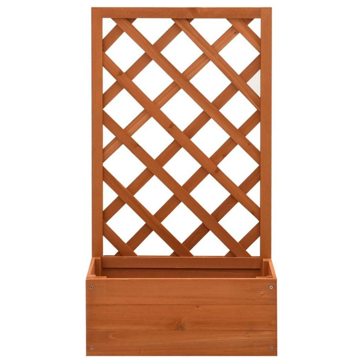 VIDAXL Jardiniere a treillis de jardin Orange 50x25x90cm Bois de sapin