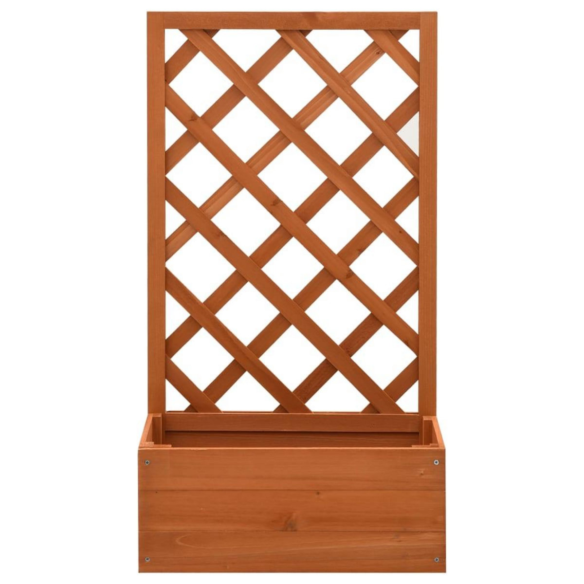 VIDAXL Jardiniere a treillis de jardin Orange 50x25x90cm Bois de sapin