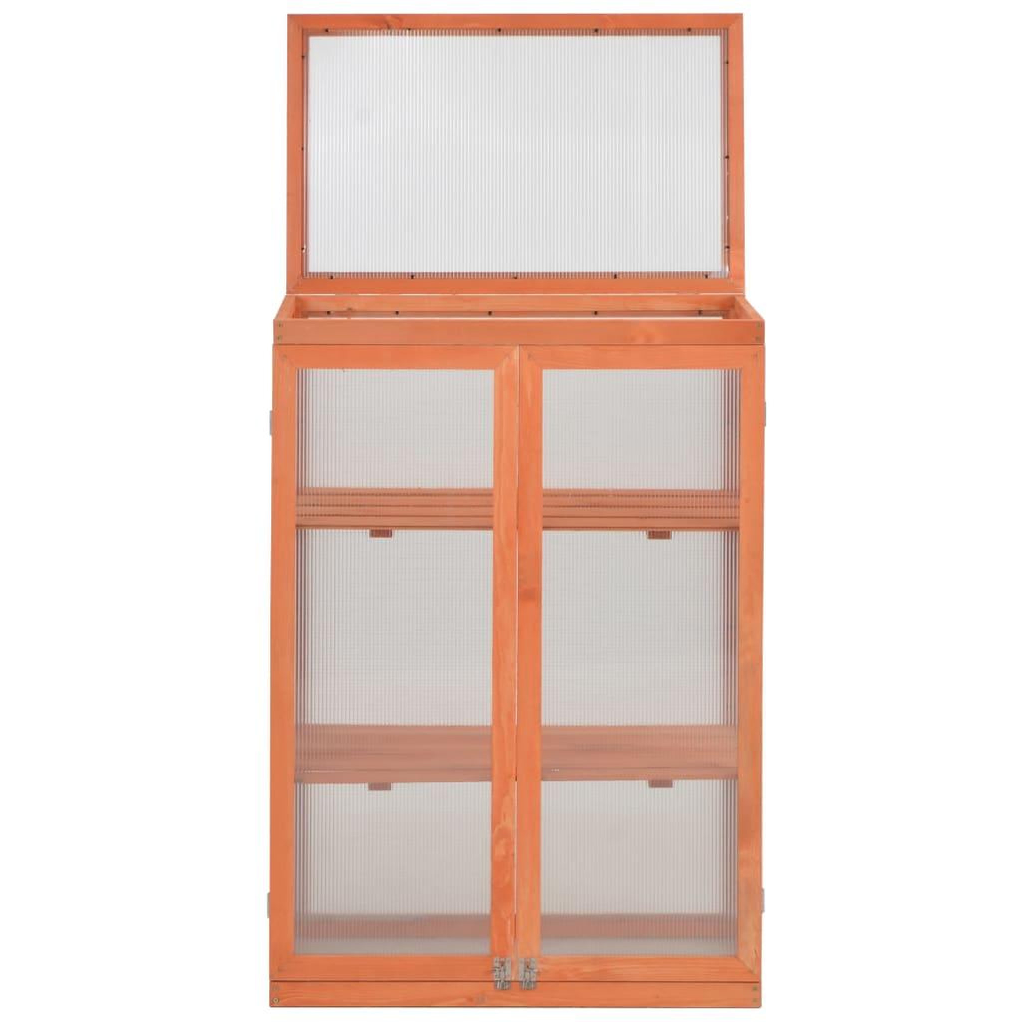 Voir la diapositive 3 : VIDAXL Serre Bois 75x47x109 cm