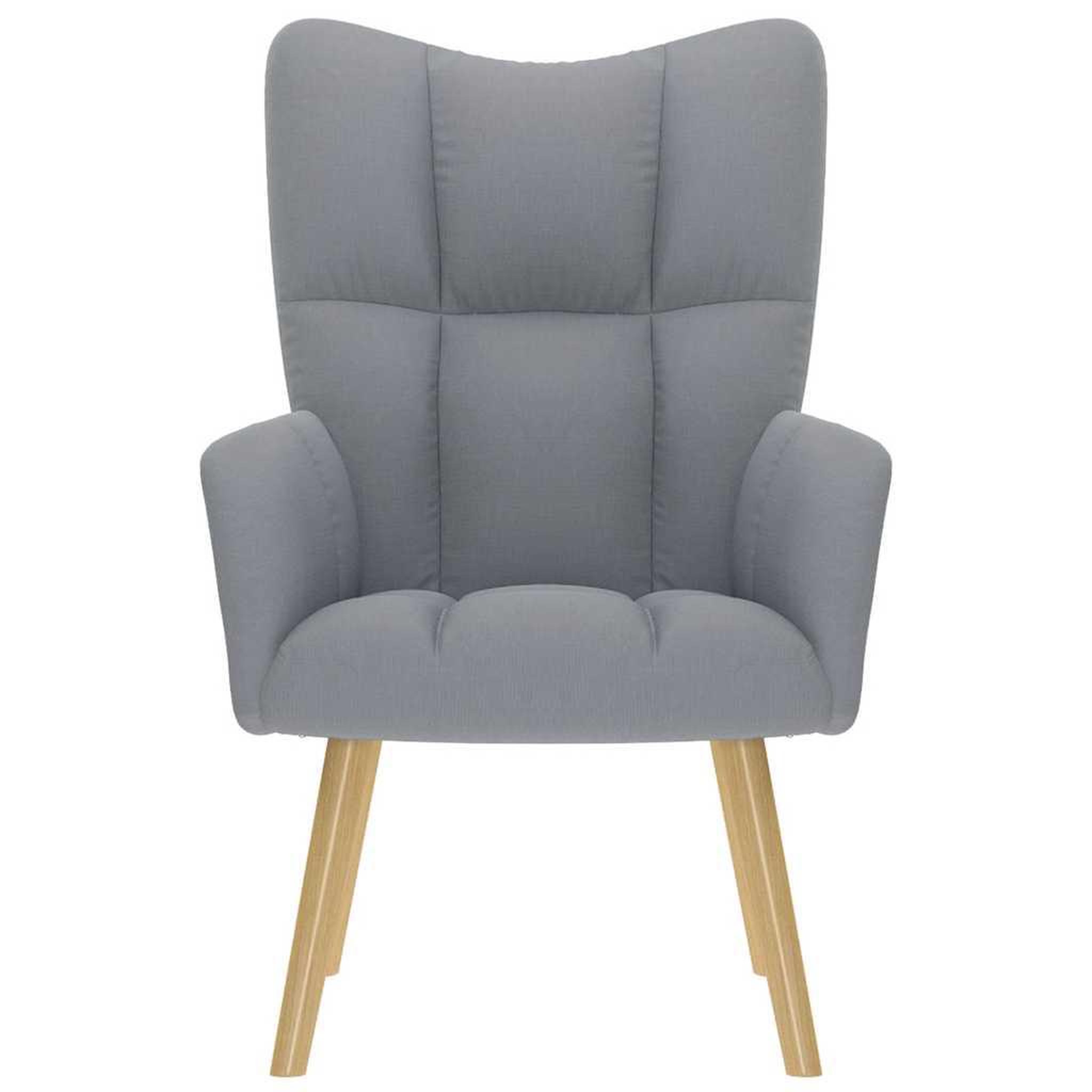 Voir la diapositive 4 : VIDAXL Chaise de relaxation Gris clair Tissu