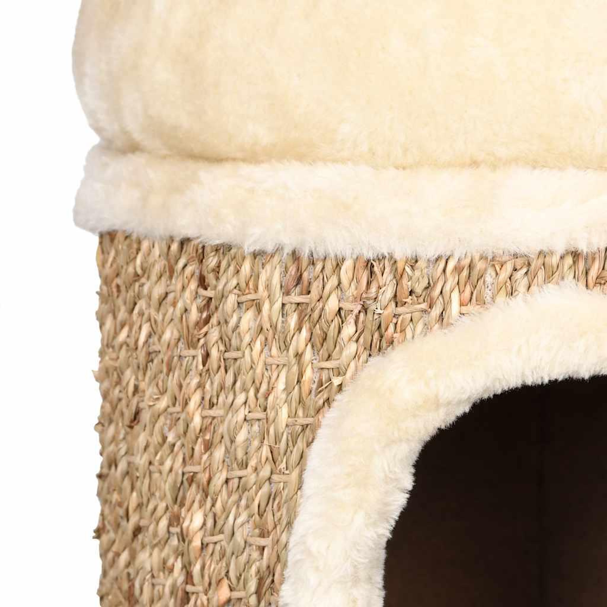 Voir la diapositive 5 : VIDAXL Maison pour chat avec coussin de luxe 33 cm herbiers marins