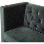 Voir la diapositive 4 : Habitat et Jardin Canapé fixe en velours  Bruce  - 196 x 76 x 82 cm - 3 places - Vert foncé