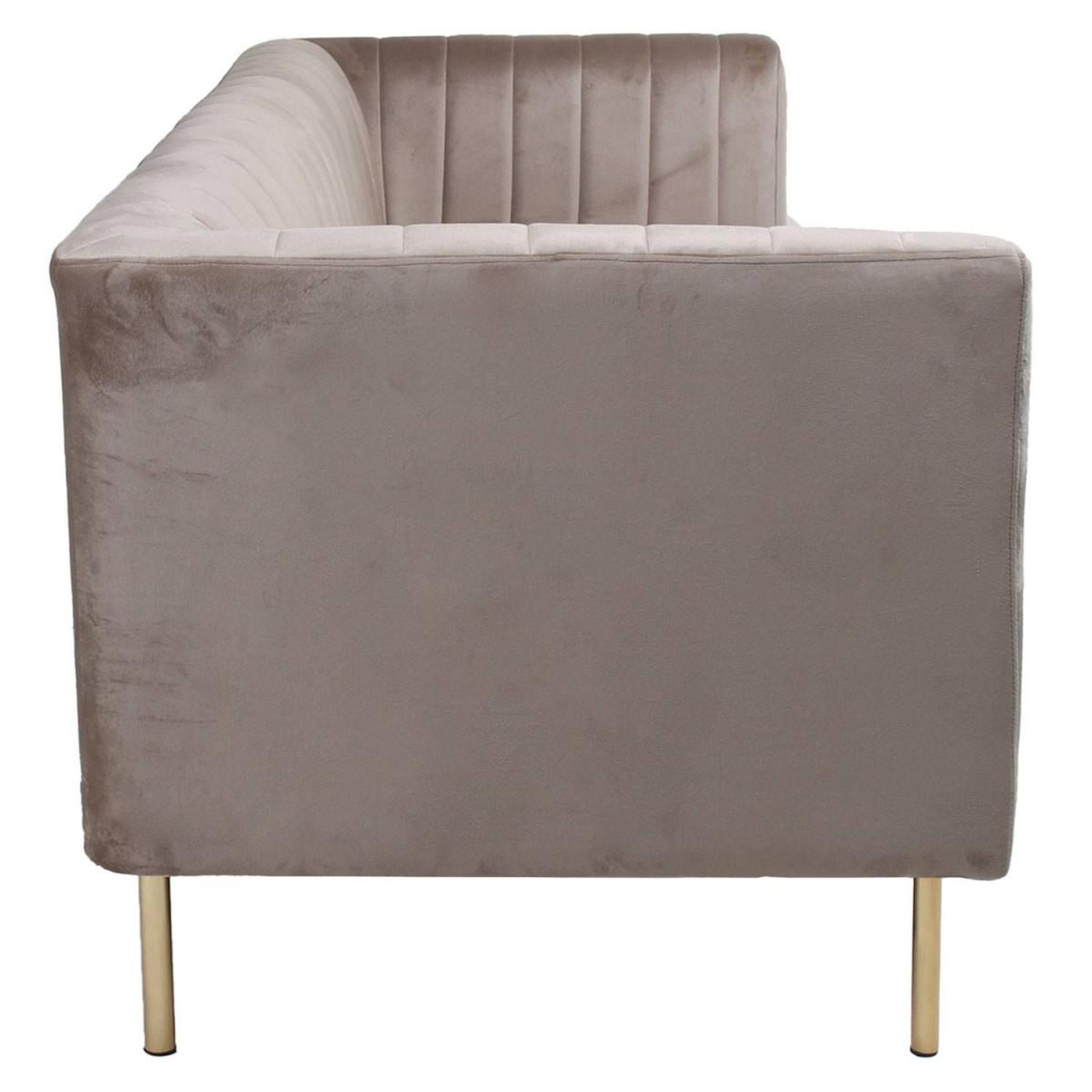 Voir la diapositive 4 : Paris Prix Canapé 3 places velours  taylor  179cm taupe