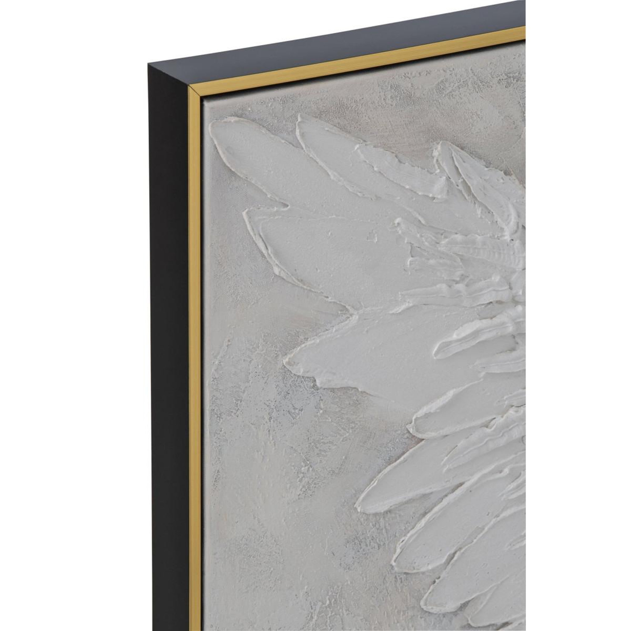 Voir la diapositive 2 : J-LINE Tableau déco abstrait  ange  82x122cm blanc