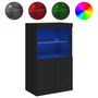 Voir la diapositive 2 : VIDAXL Buffet avec lumieres LED noir 60,5x37x100 cm