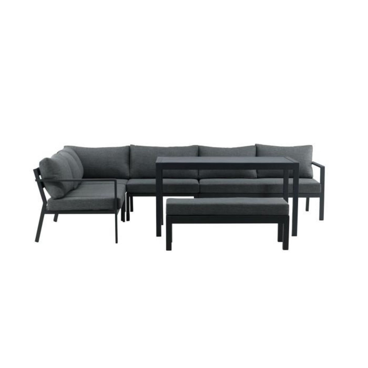 Paris Prix Salon d'Angle de Jardin  Ramos  294cm Noir