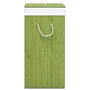 Voir la diapositive 5 : VIDAXL Panier a linge avec 2 sections bambou vert 72 L