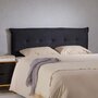 Voir la diapositive 4 : IDIMEX Tête de lit ZELOX 160 capitonnée sur pieds, en tissu