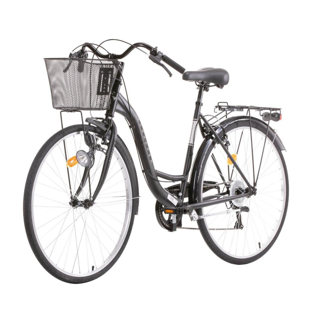 SCRAPPER Vélo de ville 26'' Rétro  Scrapper Railway 1 LDT Vintage   - 6 vitesses - Enjambement bas – Freins V-Brake - Shimano -  Equipé City