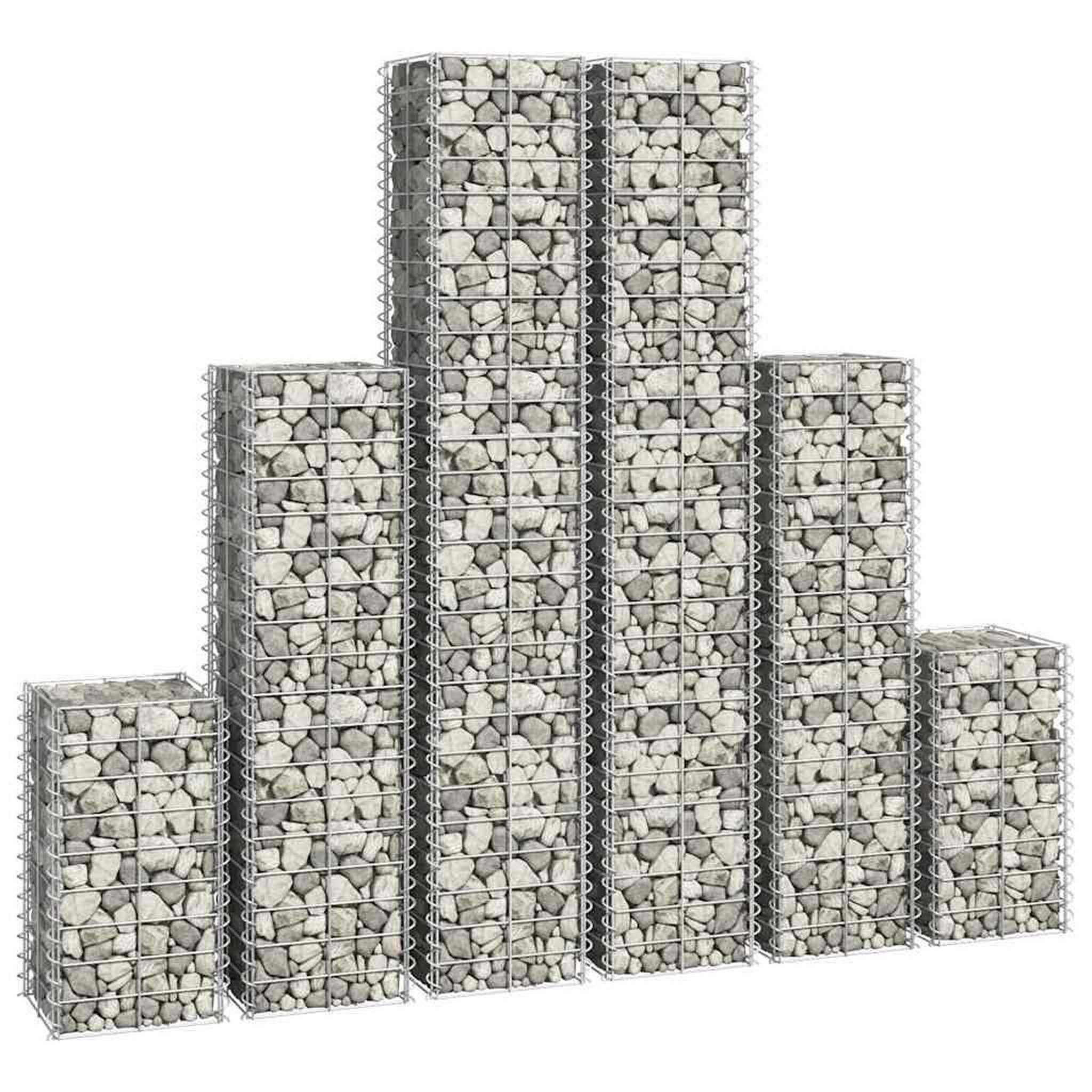 Voir la diapositive 3 : VIDAXL 6 gabions en fil galvanise
