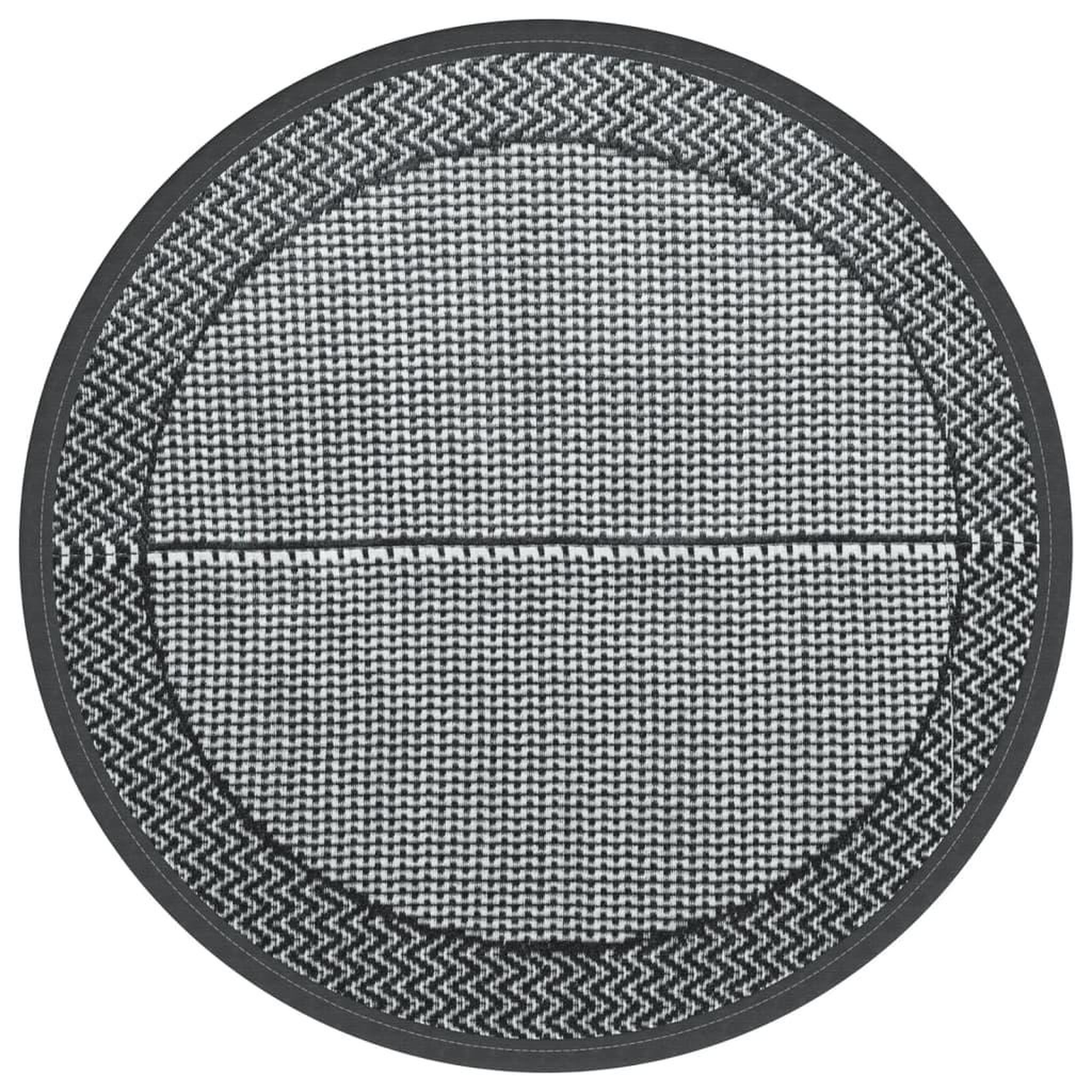 Voir la diapositive 2 : VIDAXL Tapis d'exterieur ARAKIL gris Ø120 cm PP