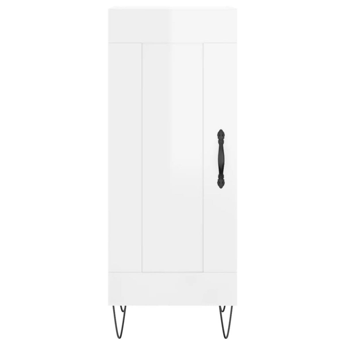 VIDAXL Buffet Blanc brillant 34,5x34x90 cm Bois d'ingenierie