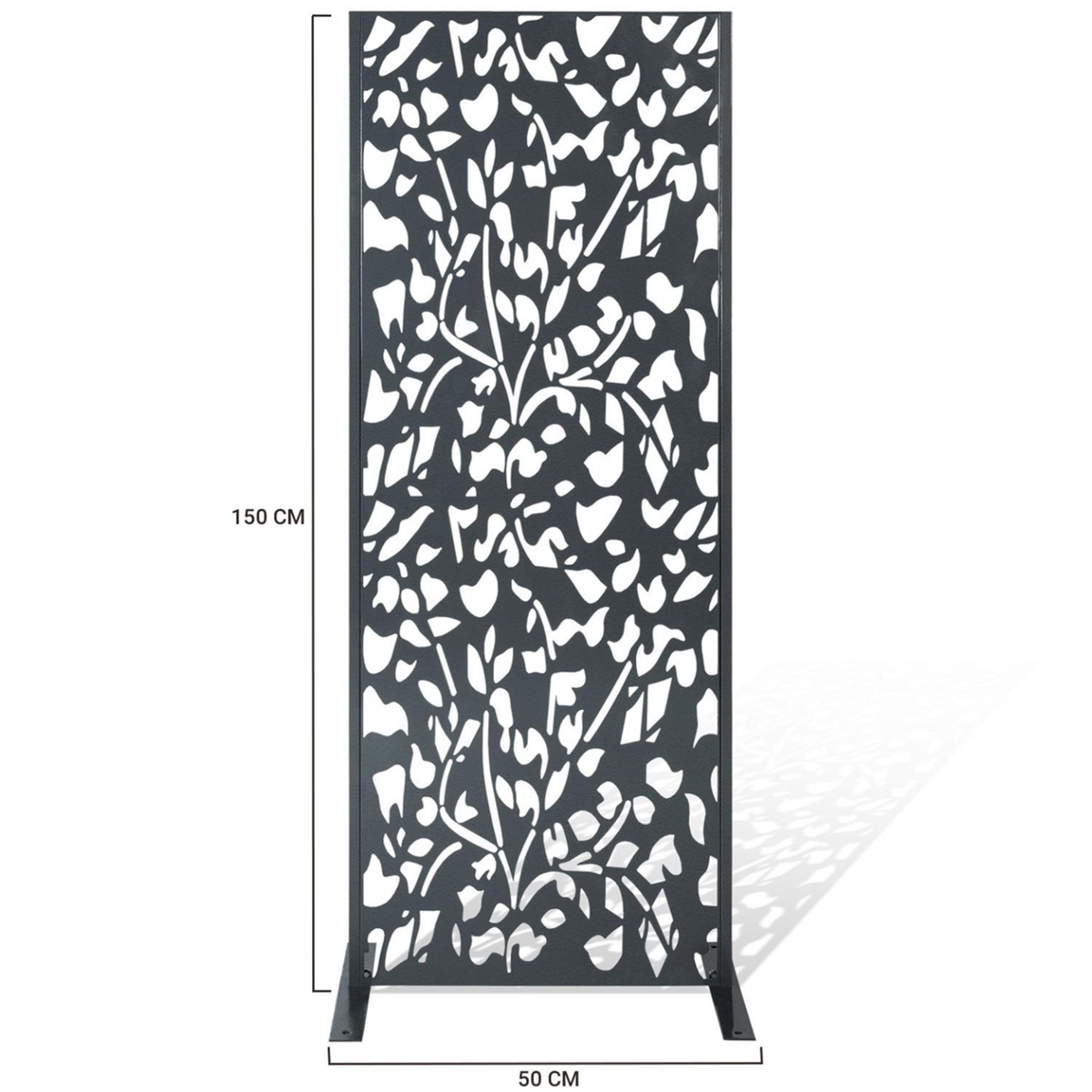 ID MARKET Panneau décoratif universel 150 x 50 CM FLOWER gris