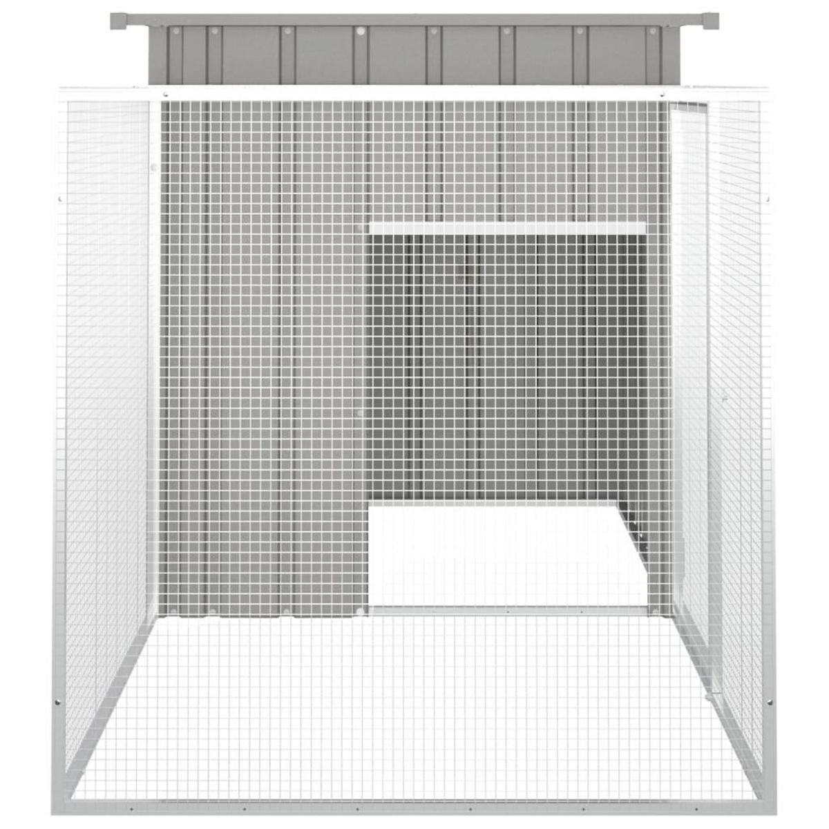 VIDAXL Cage pour poules Gris 200x91x100 cm Acier galvanise
