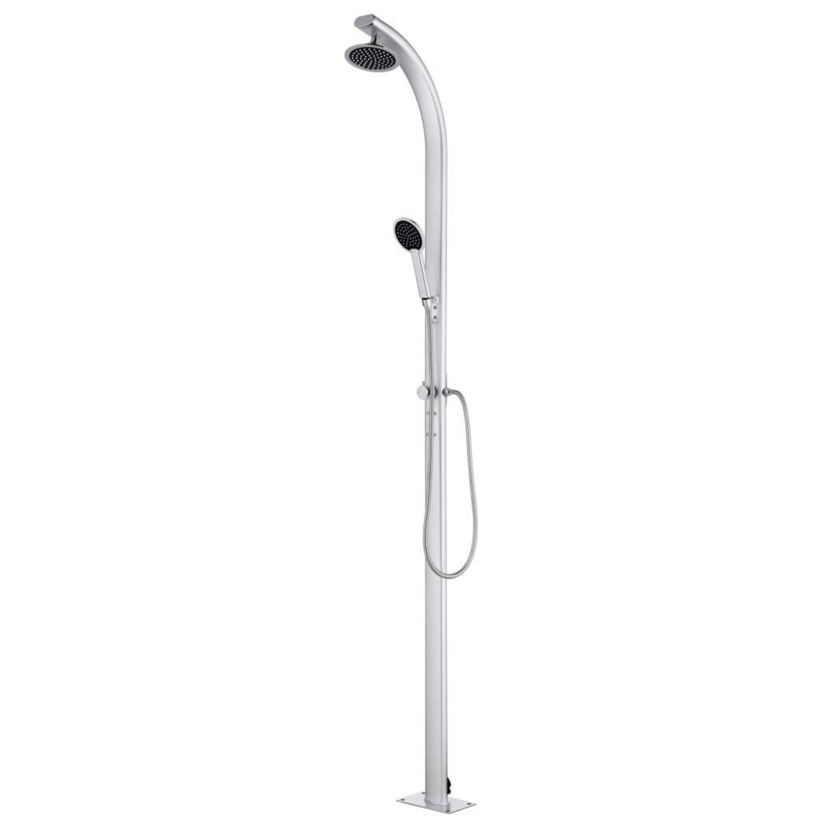 VIDAXL Douche de jardin avec base gris 220 cm Aluminium