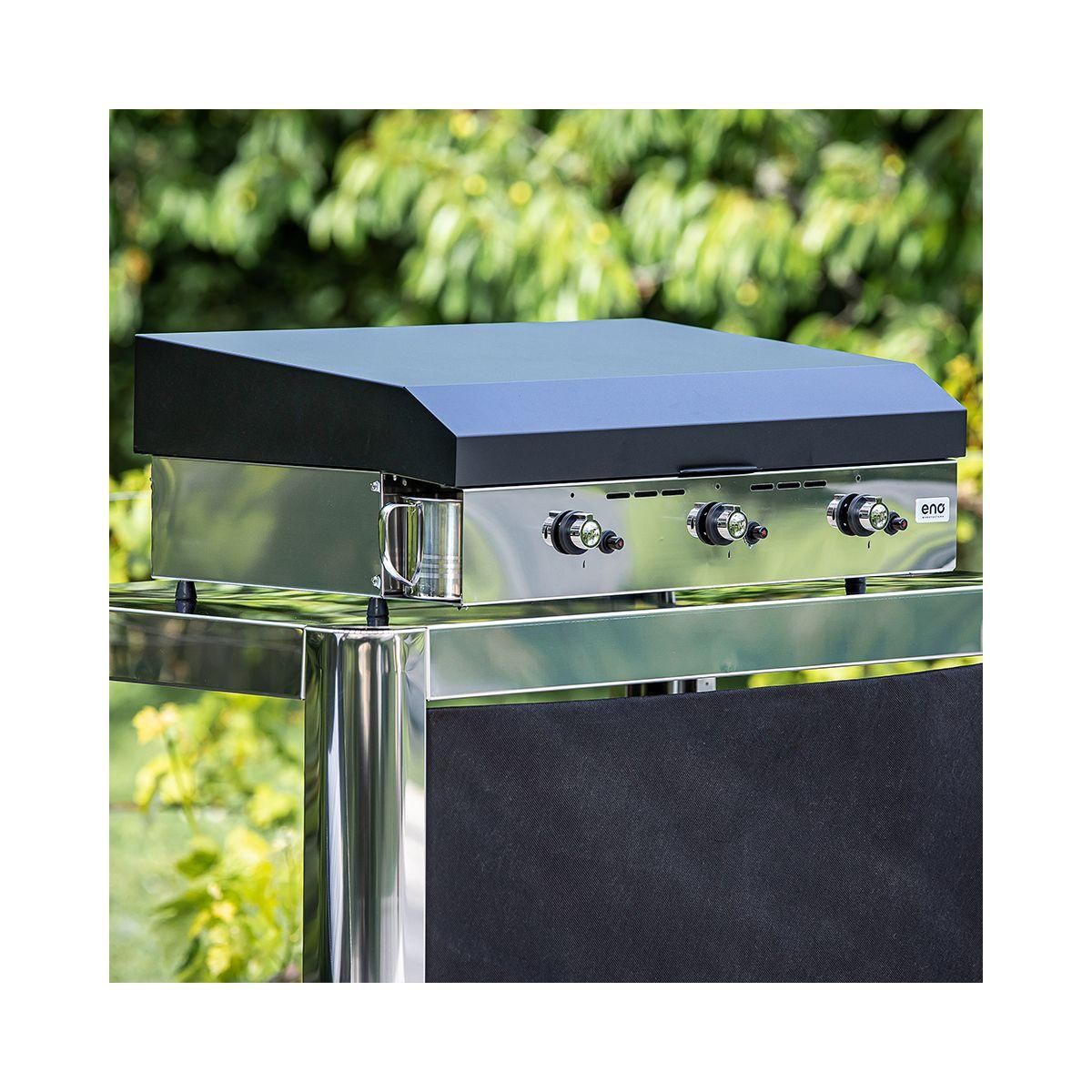 Eno Plancha gaz Initial 65 Inox 3 brûleurs à poser, 62x36 cm
