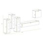 Voir la diapositive 2 : Paris Prix Meuble TV Mural Design  Switch XIII  330cm Naturel & Blanc