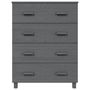 Voir la diapositive 3 : VIDAXL Buffet HAMAR Gris fonce 79x40x103,5 cm Bois massif de pin