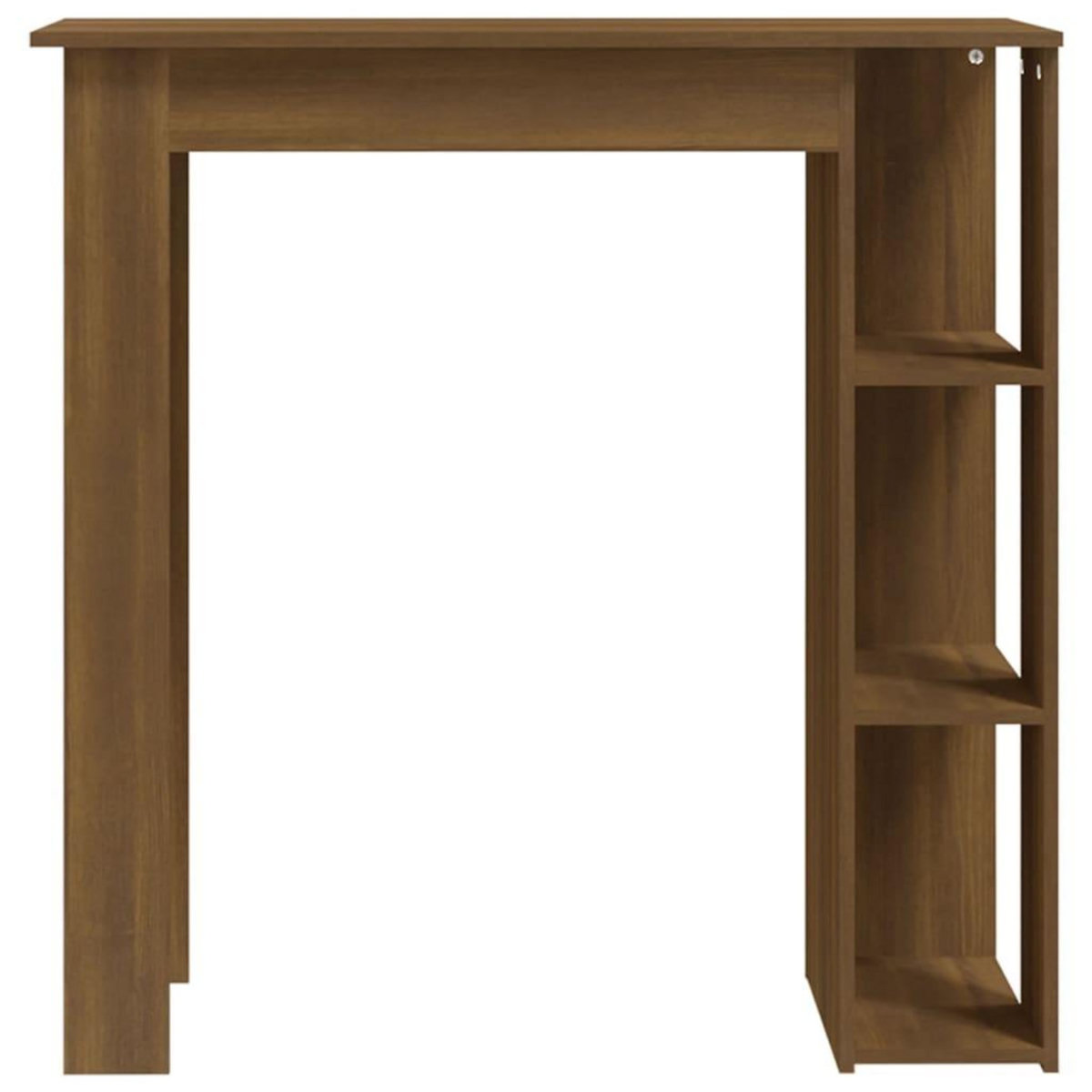VIDAXL Table de bar avec etagere chene marron bois d'ingenierie